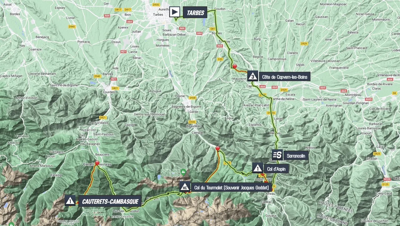 Mapa Tour de Francia 2023 etapa 6