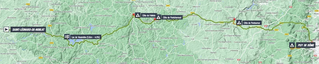Mapa Tour de Francia 2023 etapa 9