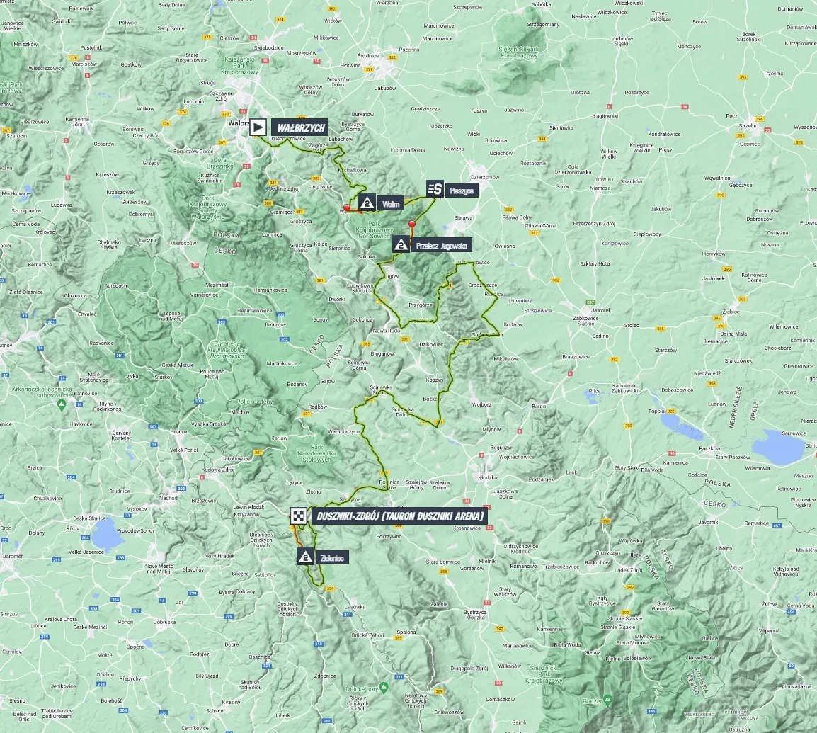 Mapa Tour de Polonia 2023 etapa 3&nbsp;