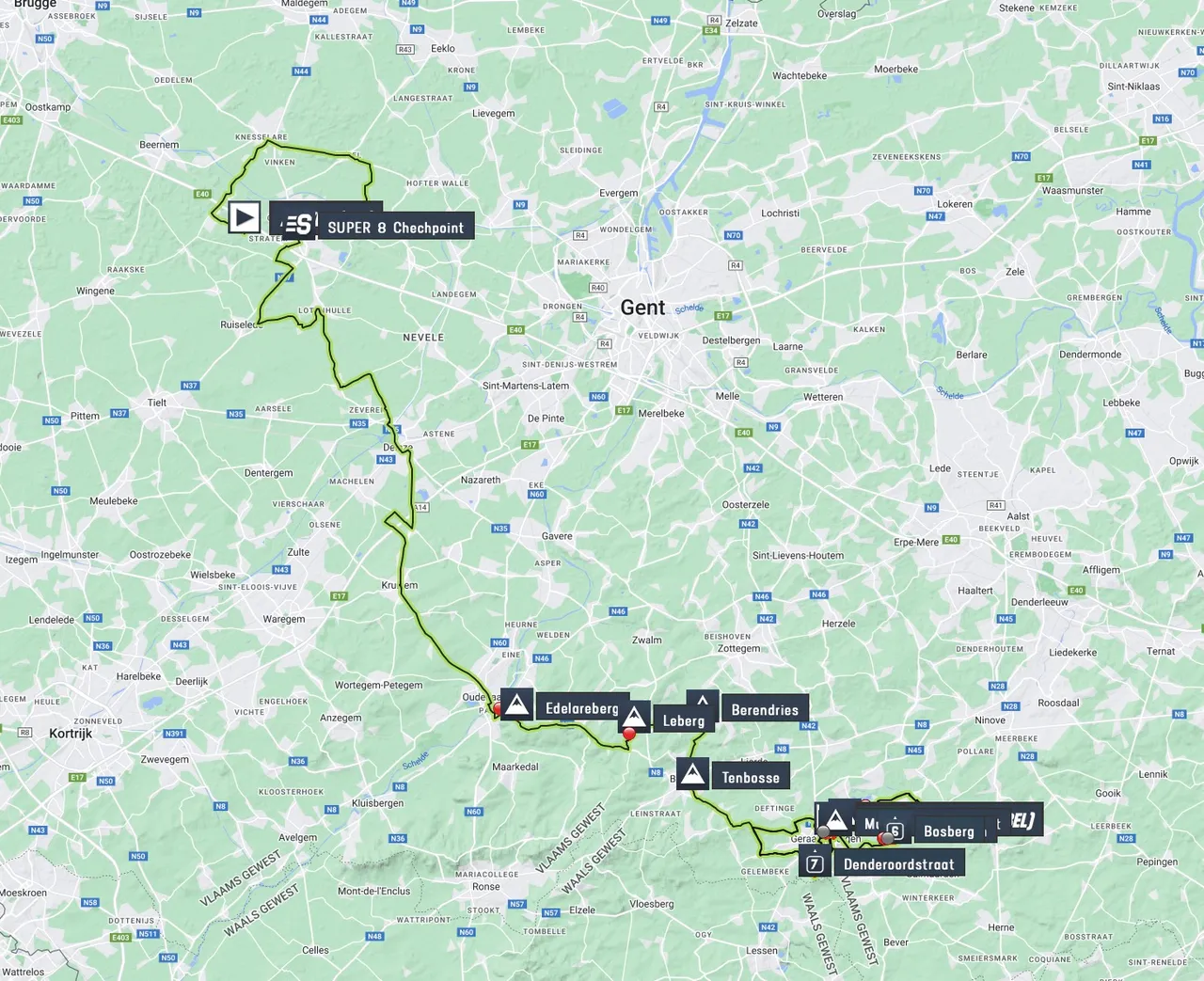 Mapa Renewi Tour 2023 etapa 3
