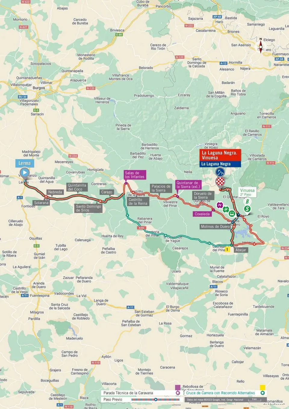 Mapa Vuelta a España 2023 etapa 11