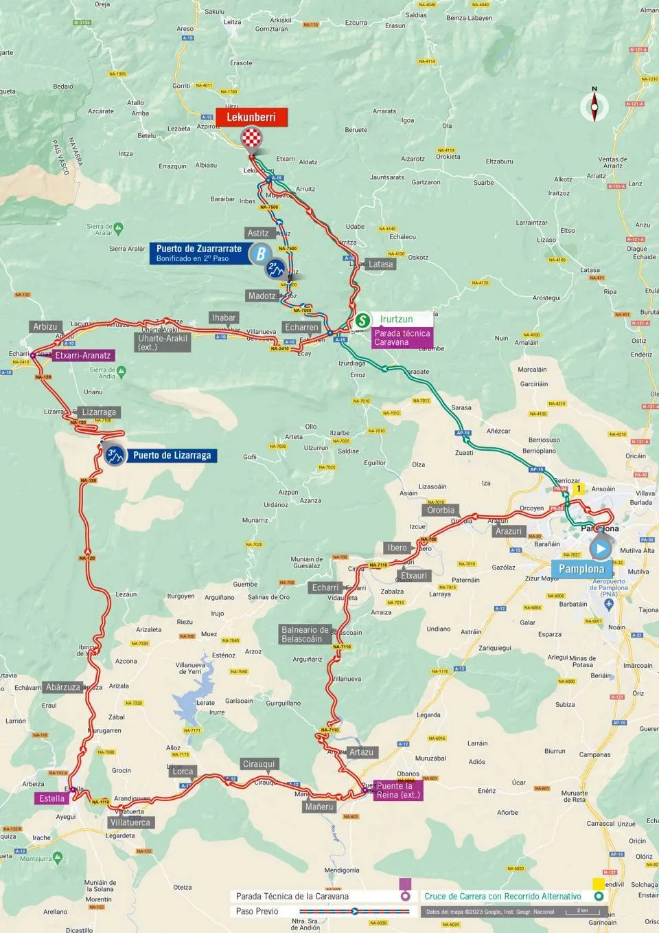 Mapa Vuelta a España 2023 etapa 15