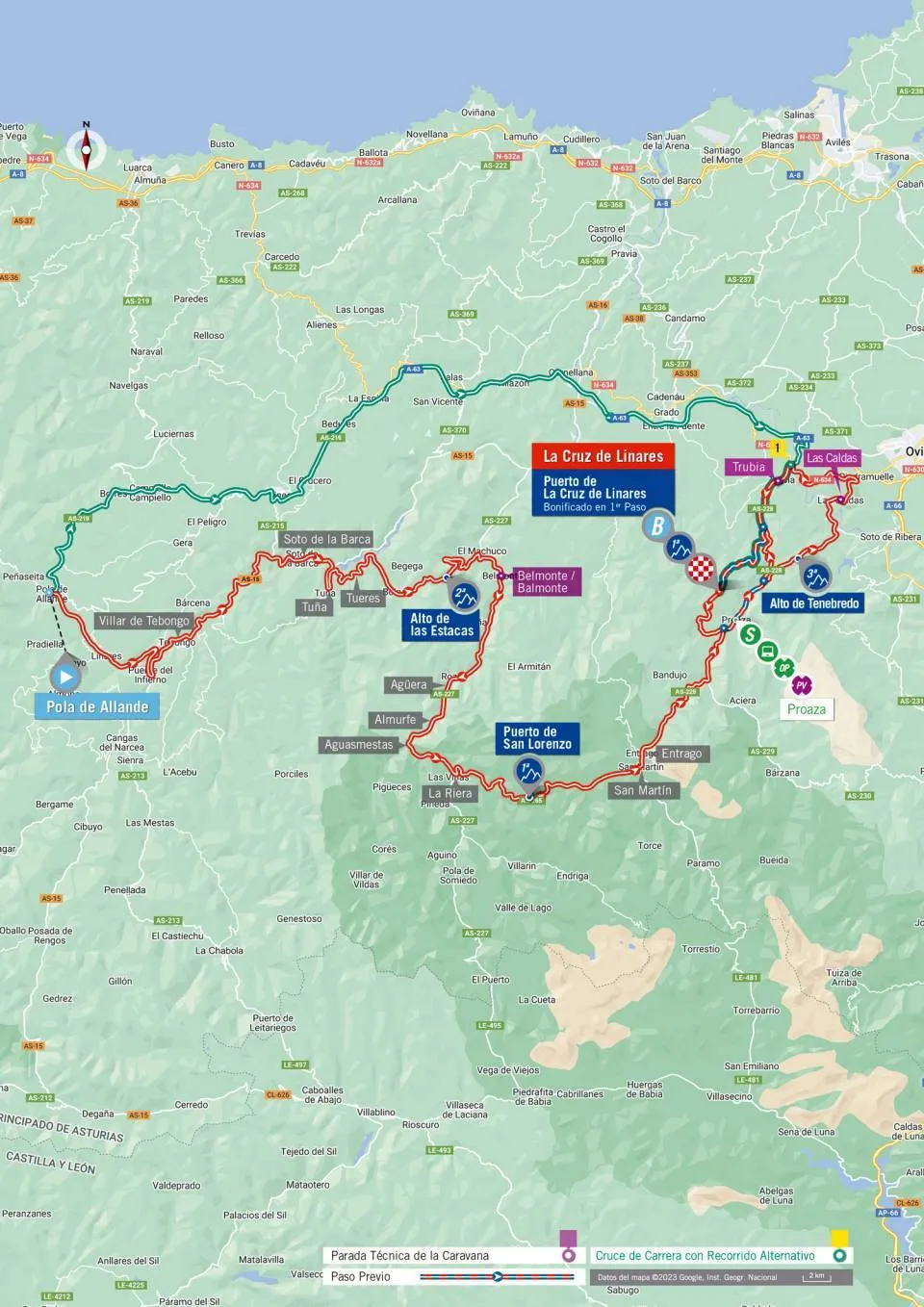 Mapa Vuelta a España 2023 etapa 18