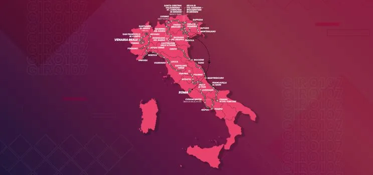 Mapa Giro de Italia 2024