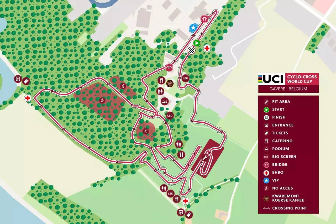 Mapa Gavere Copa del Mundo 2023