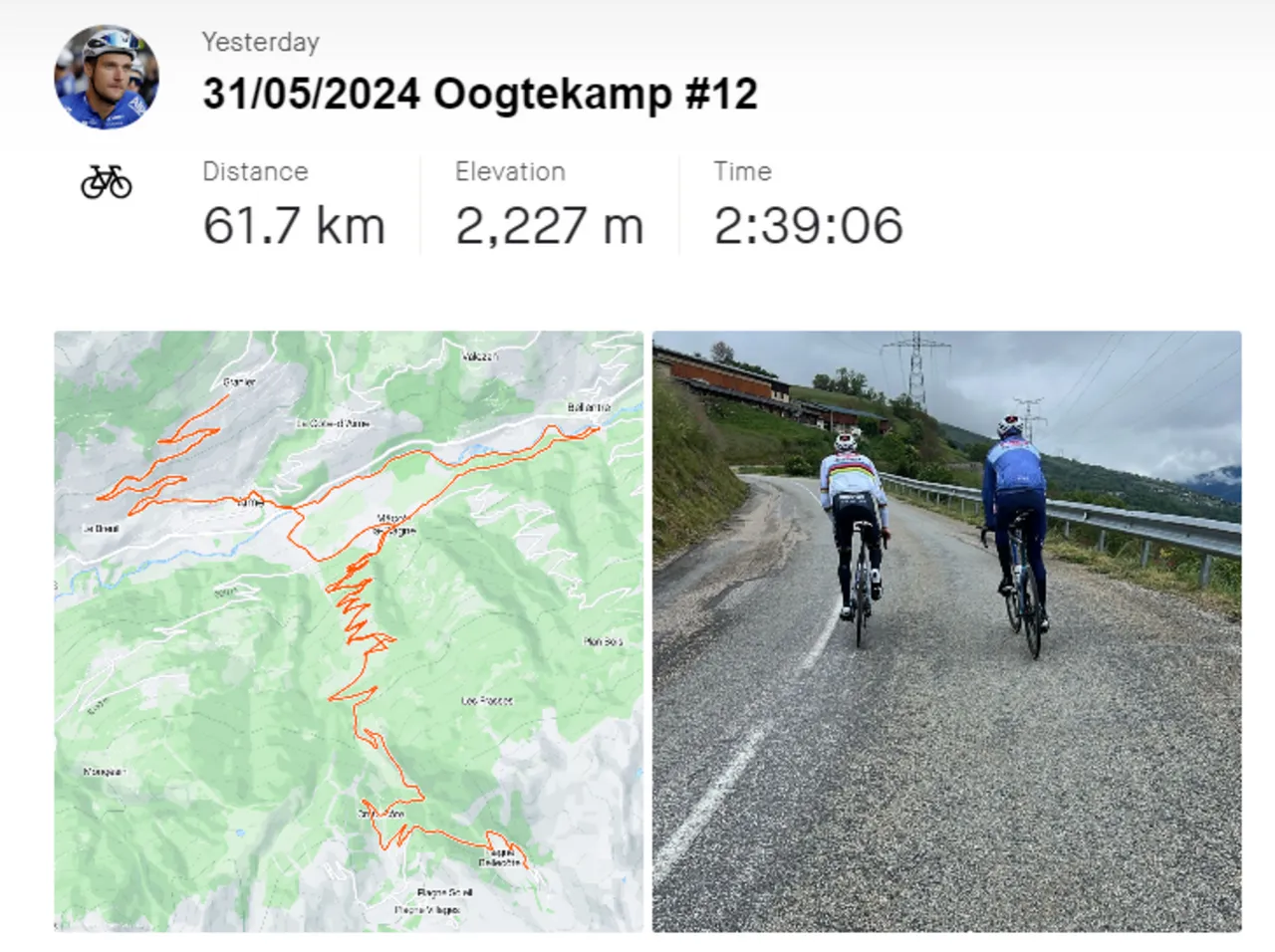 Rickaert y Van der Poel intensifican su preparación para el Tour de Francia en los Alpes franceses.
