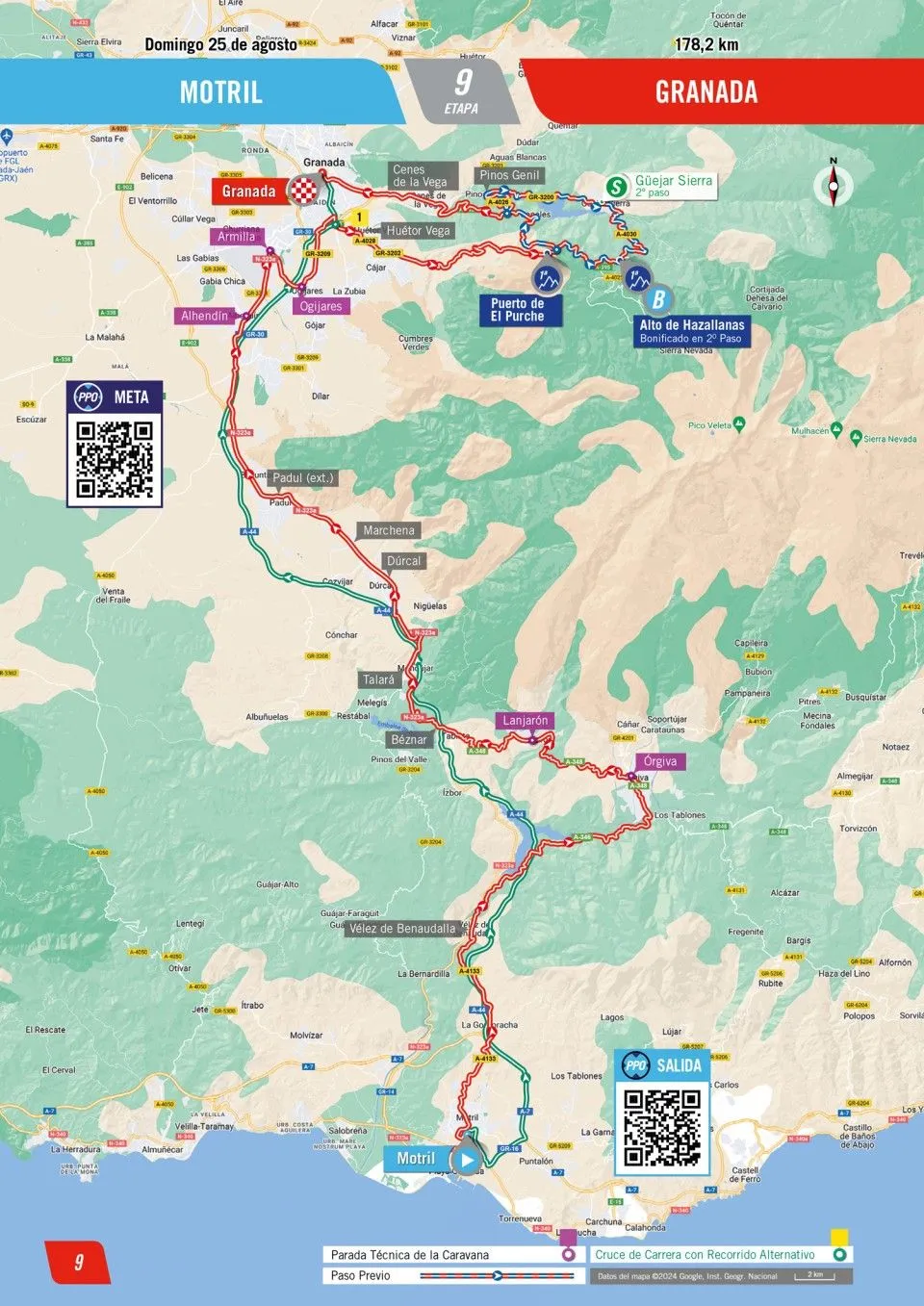 Mapa Vuelta a España 2024 etapa 9&nbsp;