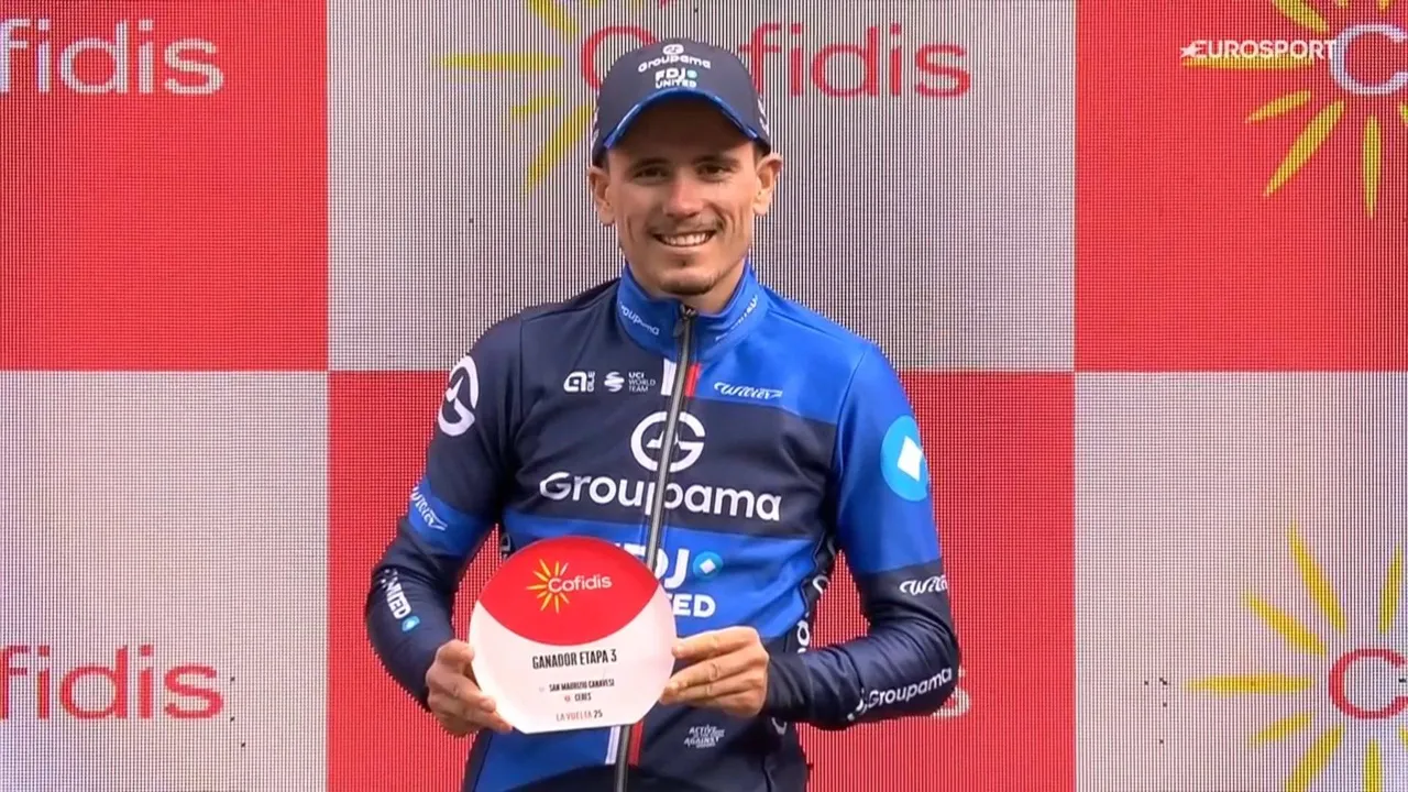 David Gaudu se llevó la 3ª etapa de la Vuelta a España 2025 por delante de Mads Pedersen y Jonas Vingegaard