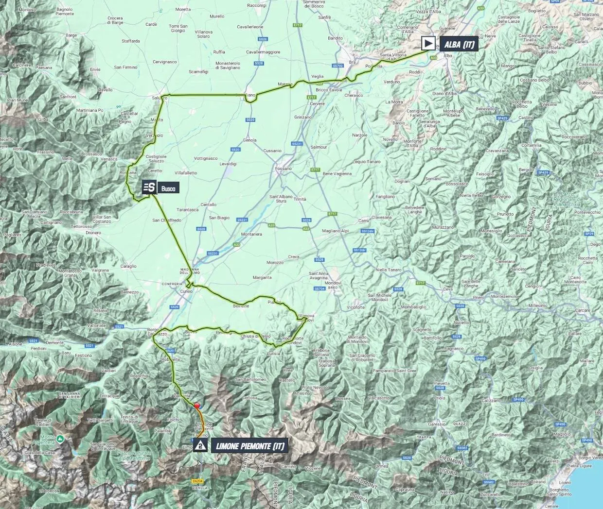 Mapa Vuelta a España 2025 etapa 2
