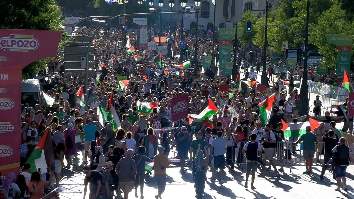 Manifestación bestial de la Vuelta a España 2025.&nbsp;