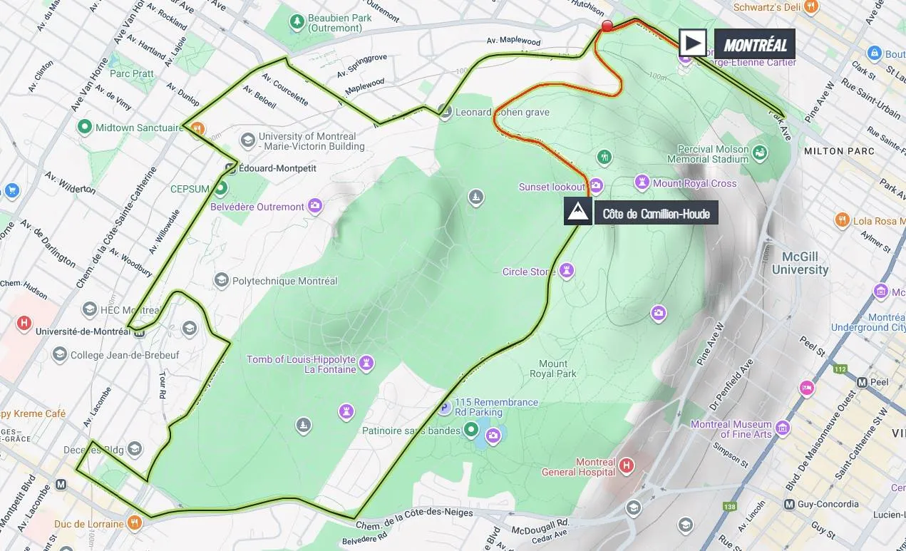 Mapa GP Montreal 2025