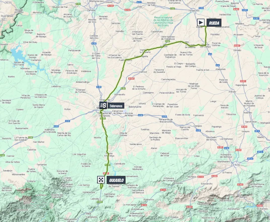 Mapa Vuelta a España 2025 etapa 19