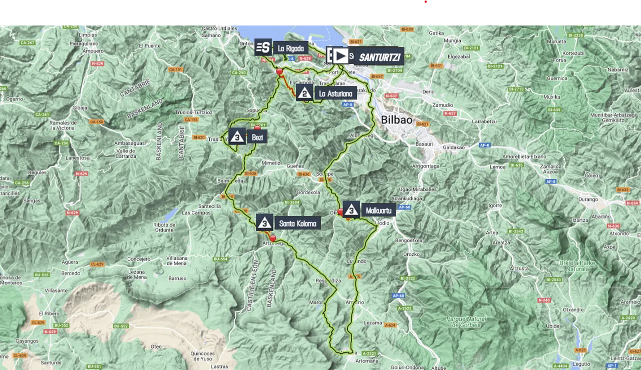 Map Itzulia Basque Country 2023 stage 4