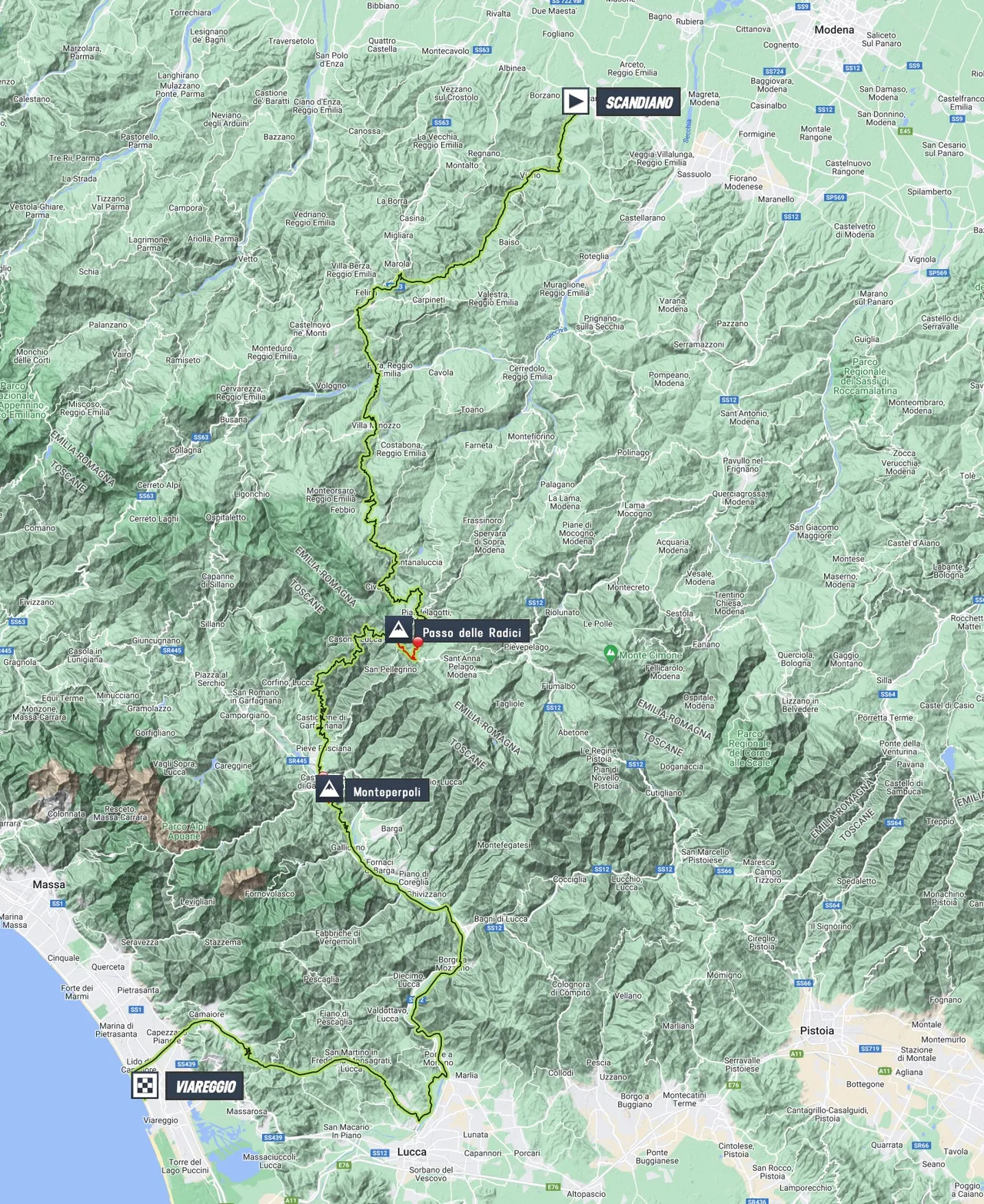 Map Giro d'Italia 2023 stage 10