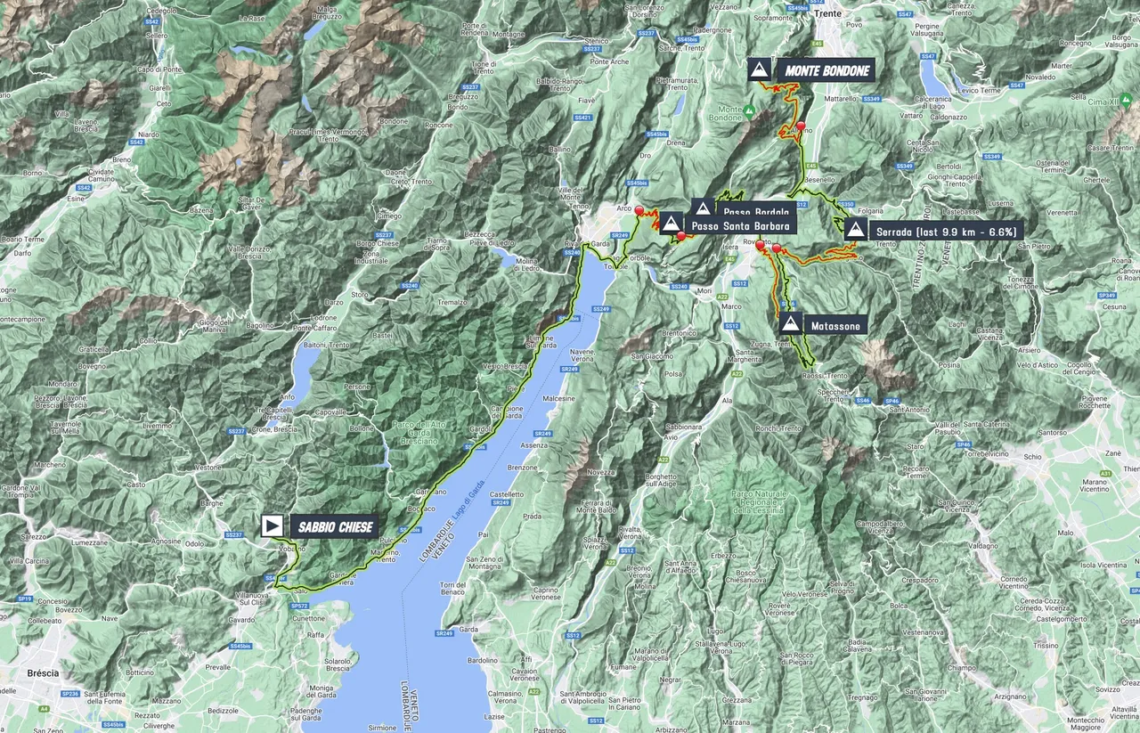 Map Giro d'Italia 2023 stage 16
