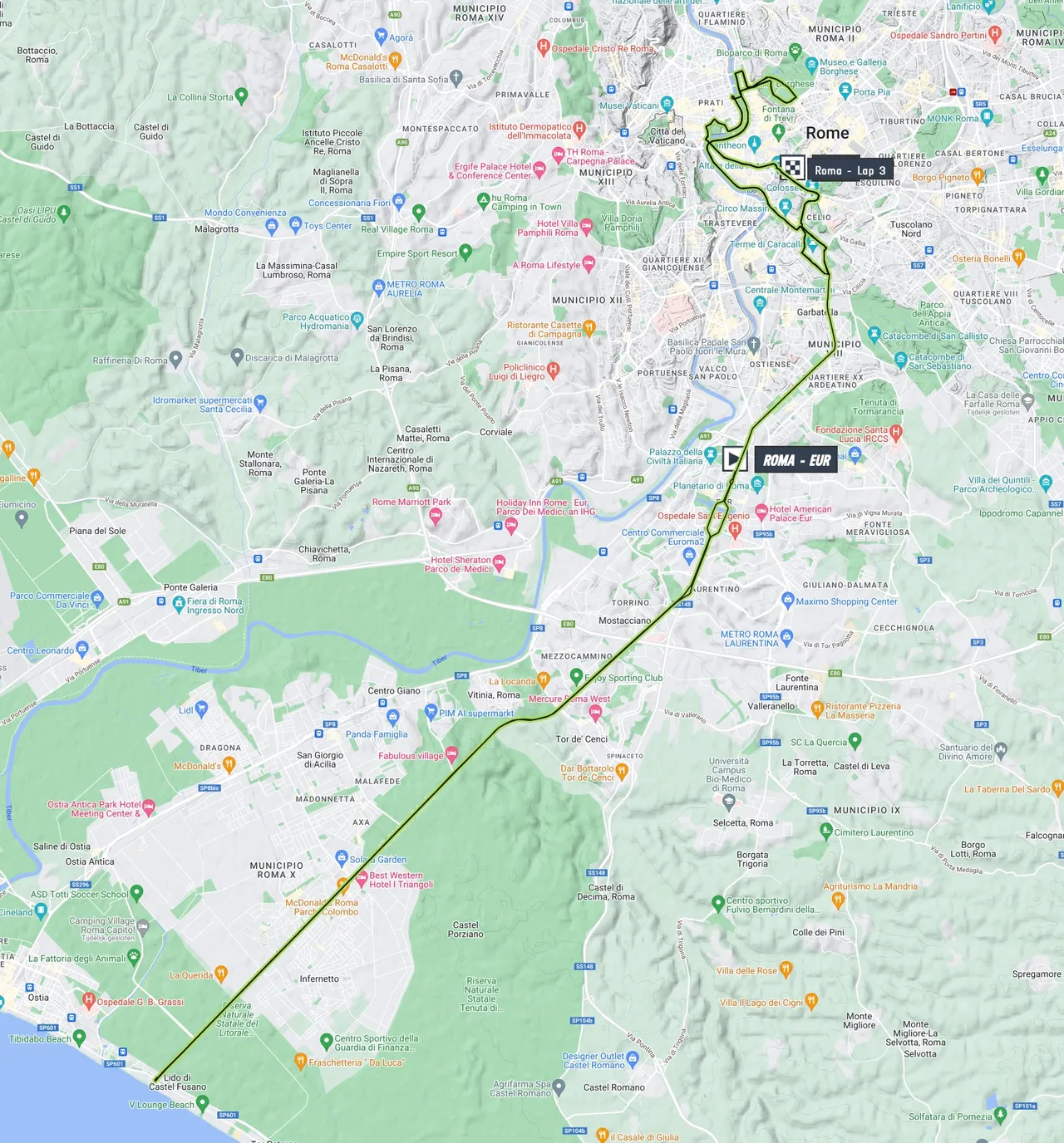 Map Giro d'Italia 2023 stage 21