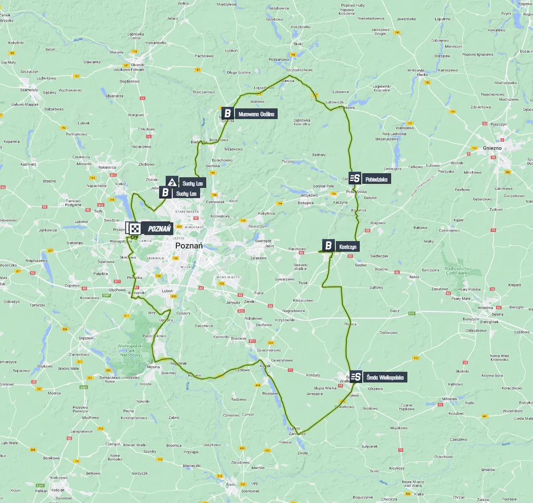 Map Tour de Pologne 2023 stage 1