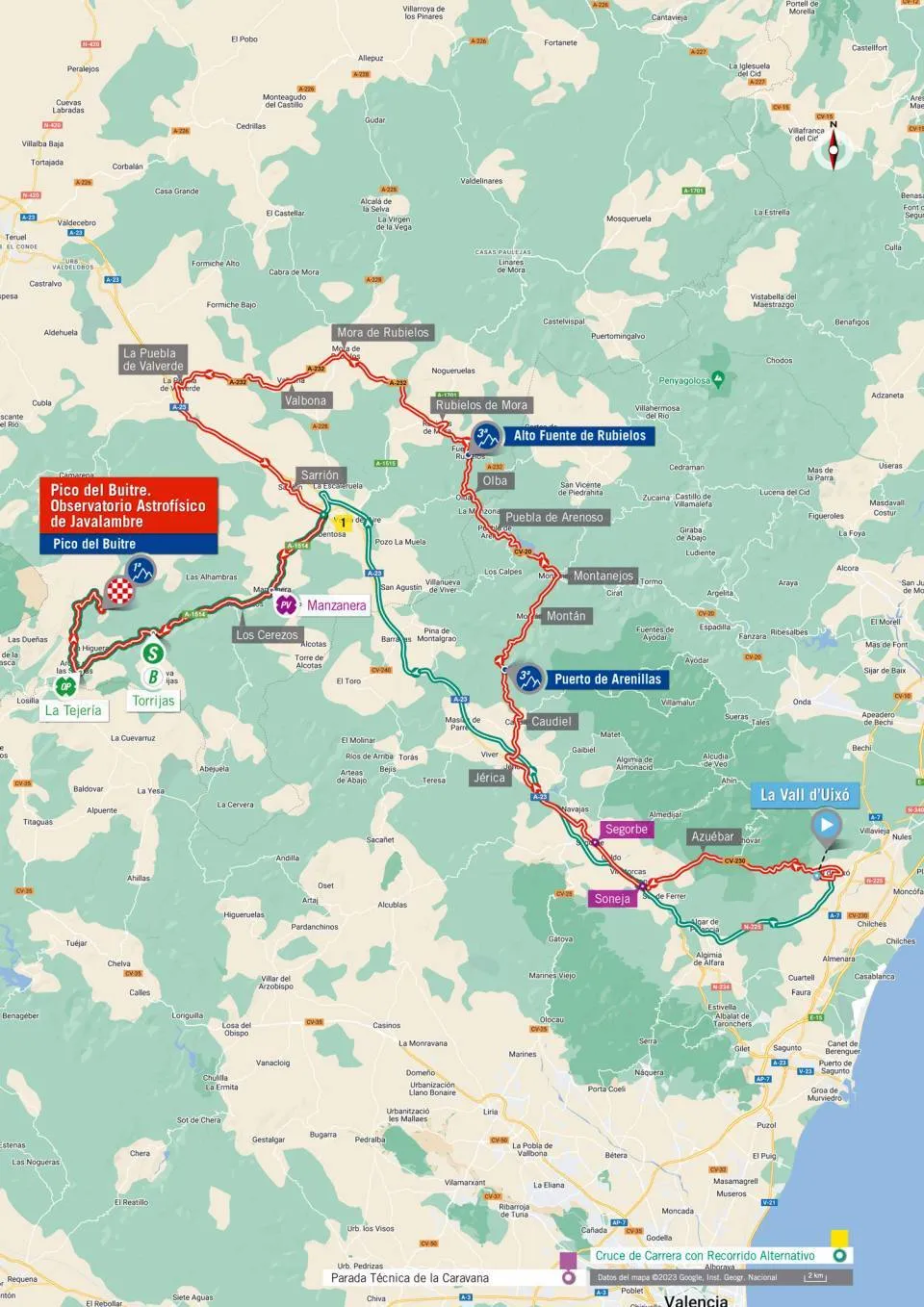 Map Vuelta a Espana 2023 stage 6