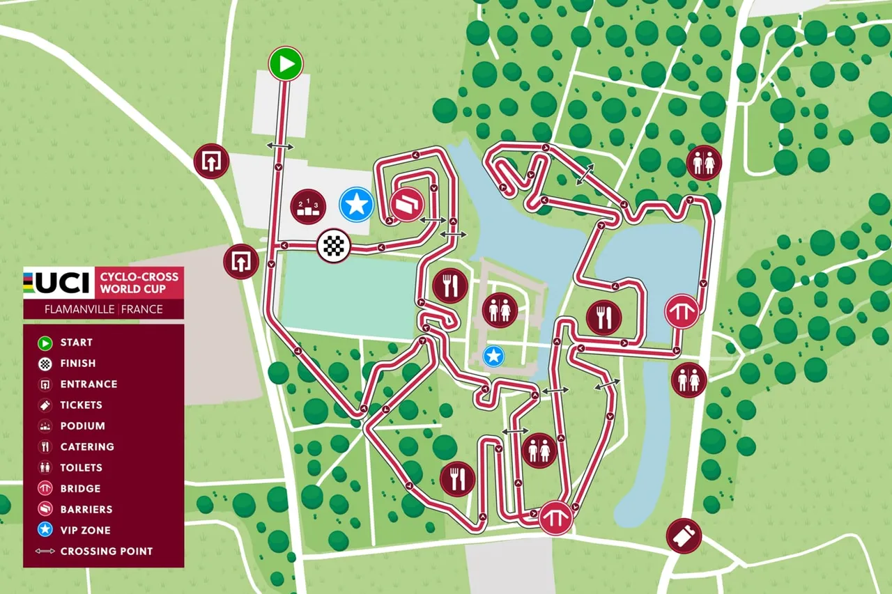 Mapa do Campeonato do Mundo de Futebol de Flamanville 2023
