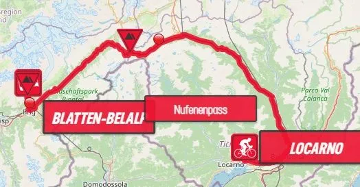 Map Tour de Suisse 2024 stage 6&nbsp;