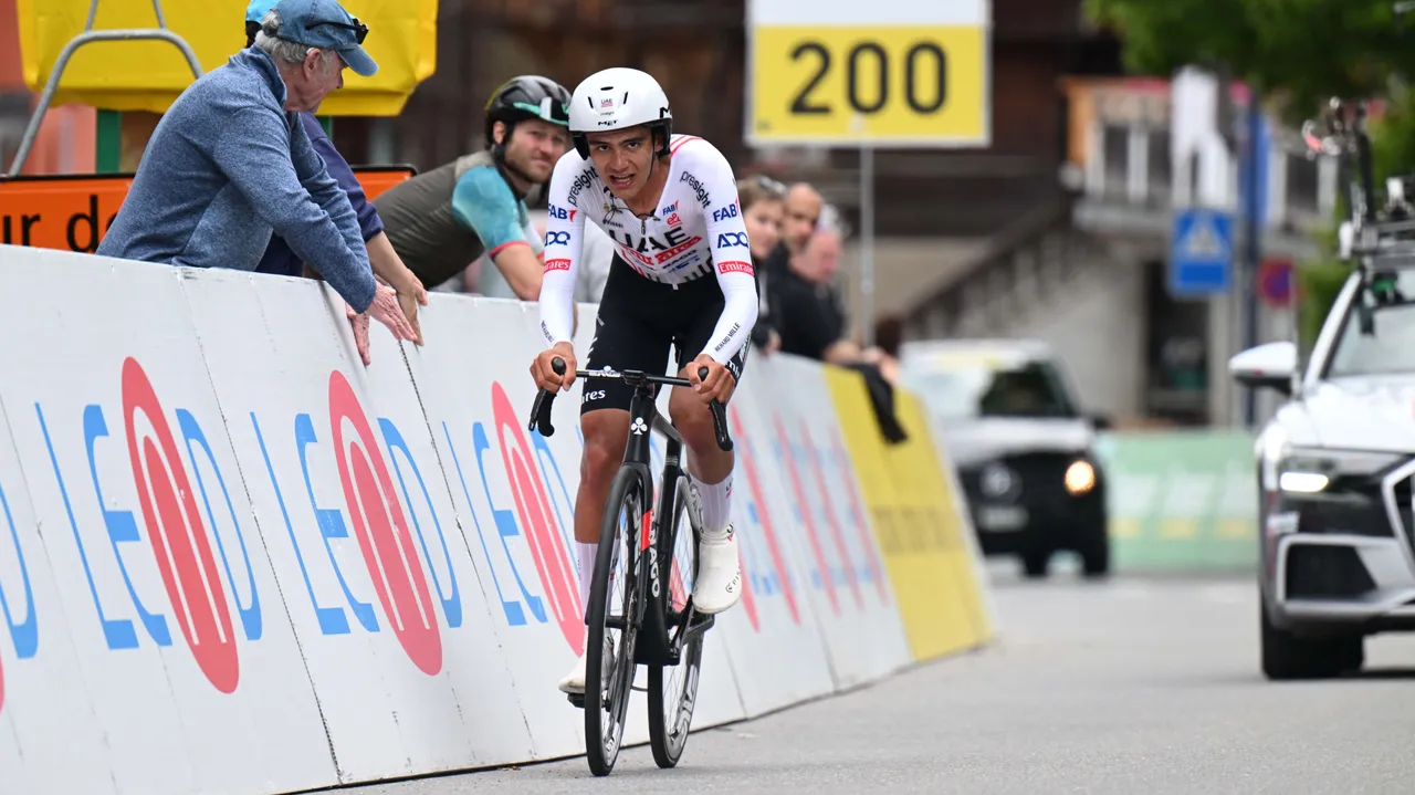 Isaac Del Toro at the 2024 Tour de Suisse. @Sirotti