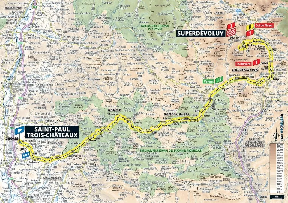 Map Tour de France 2024 stage 17