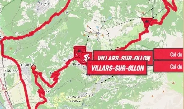 Mapa do percurso da 7ª etapa