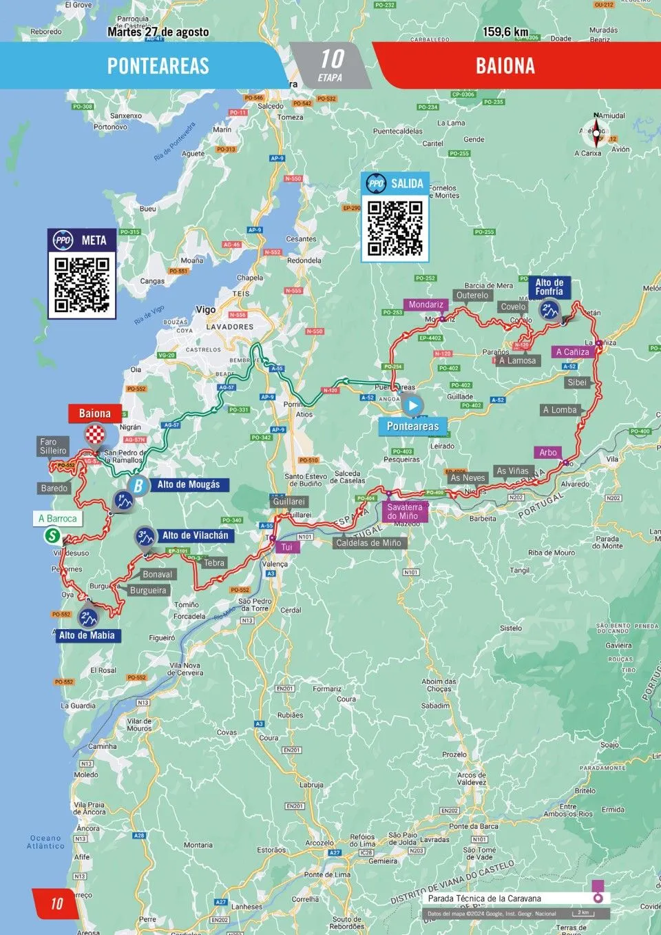 Map Vuelta a España 2024 stage 10&nbsp;
