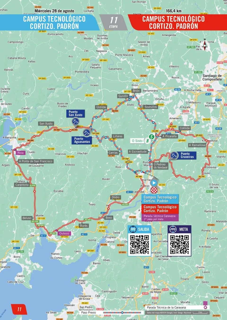 Map Vuelta a España 2024 stage 11&nbsp;
