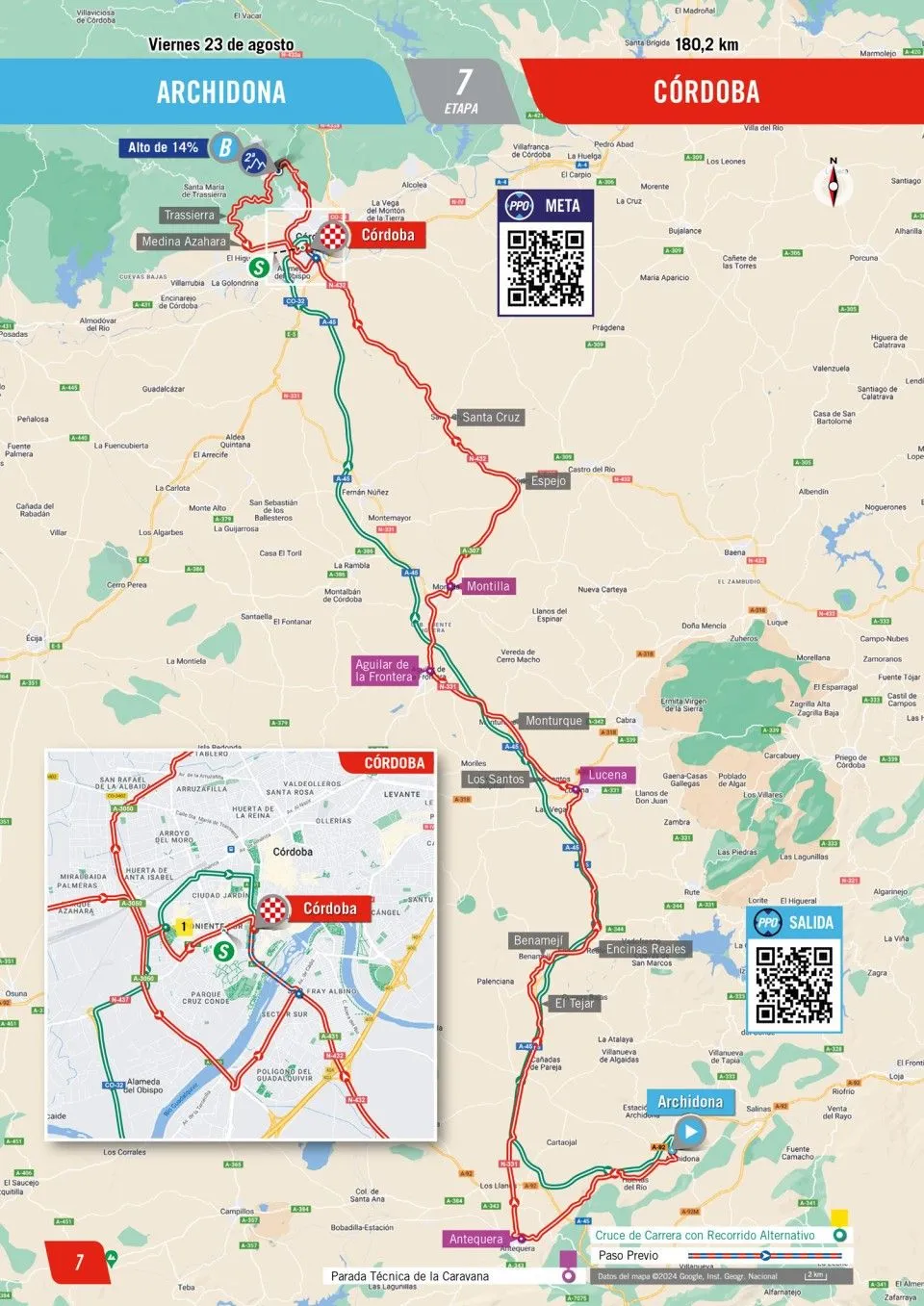 Map Vuelta a España 2024 stage 7&nbsp;