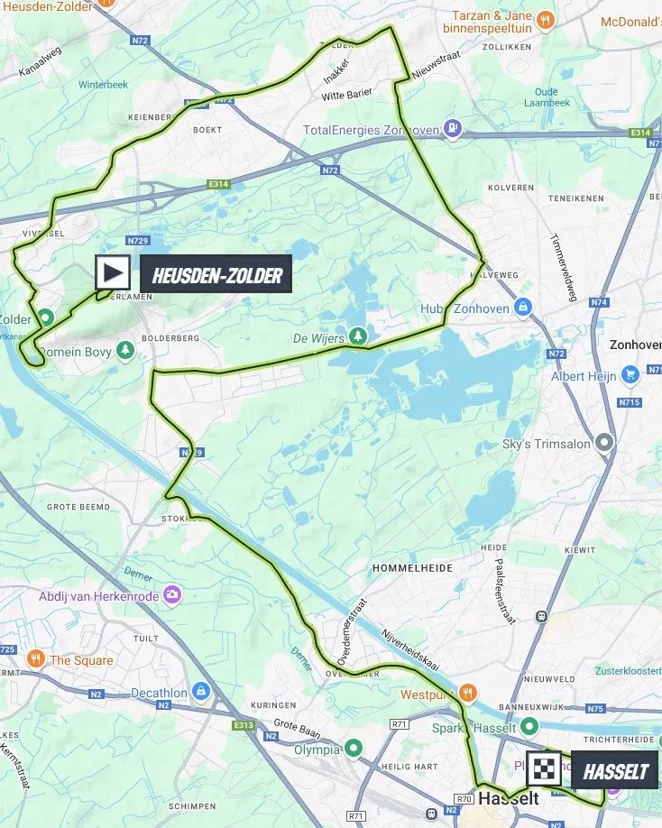 Map European Championships Time-Trial 2024