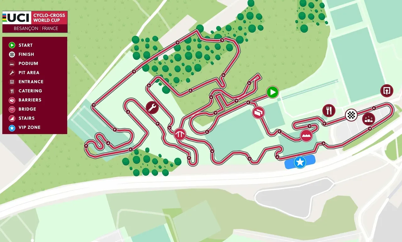 Mapa da Taça do Mundo de Besançon 2024