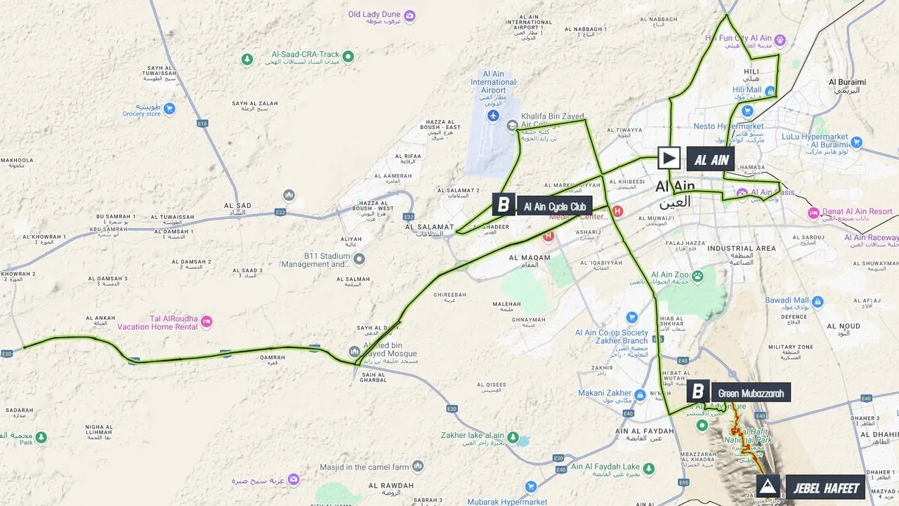 Map UAE Tour 2025 stage 7