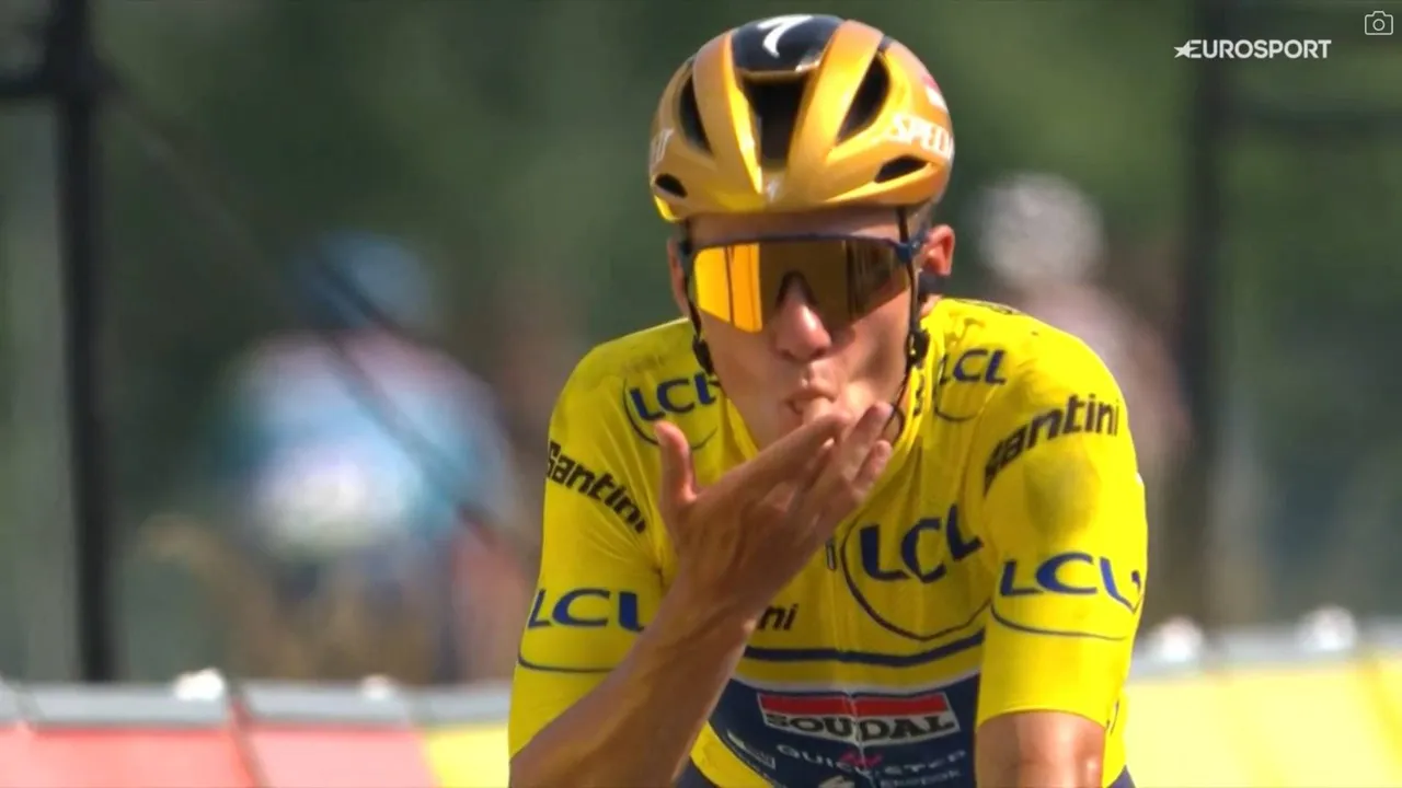 Remco Evenepoel no final da 5ª etapa