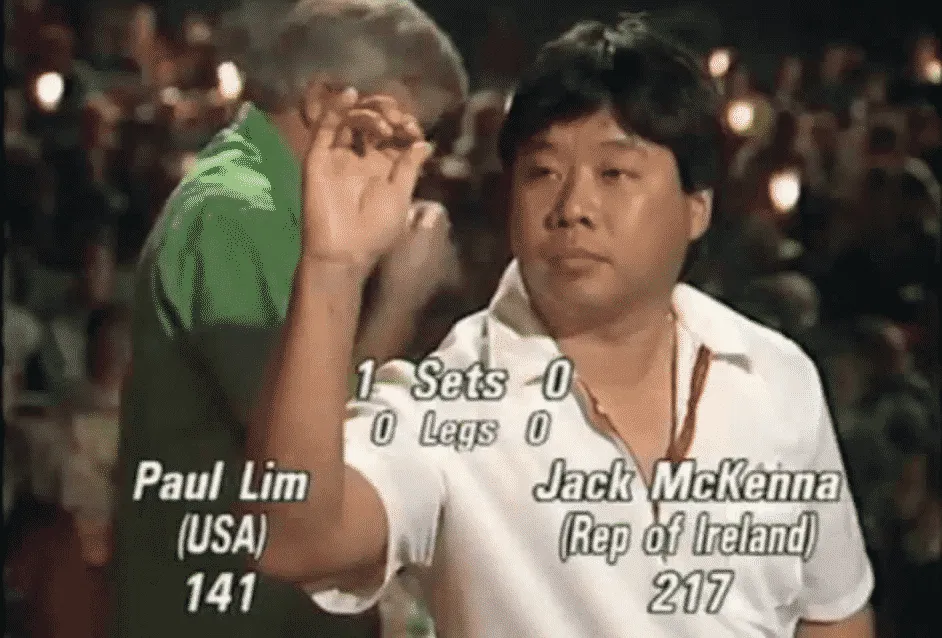 Lim hat 1990 mit dem ersten 9-Darter im Lakeside Geschichte geschrieben