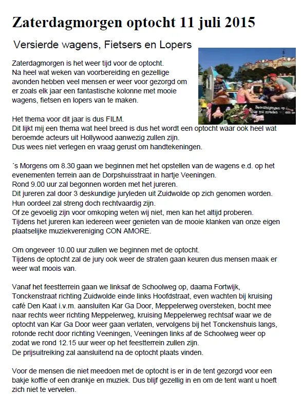 3 versierde wagens