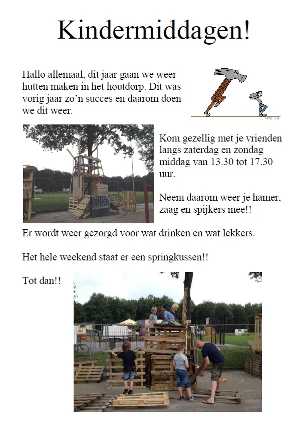 4 kindermiddag
