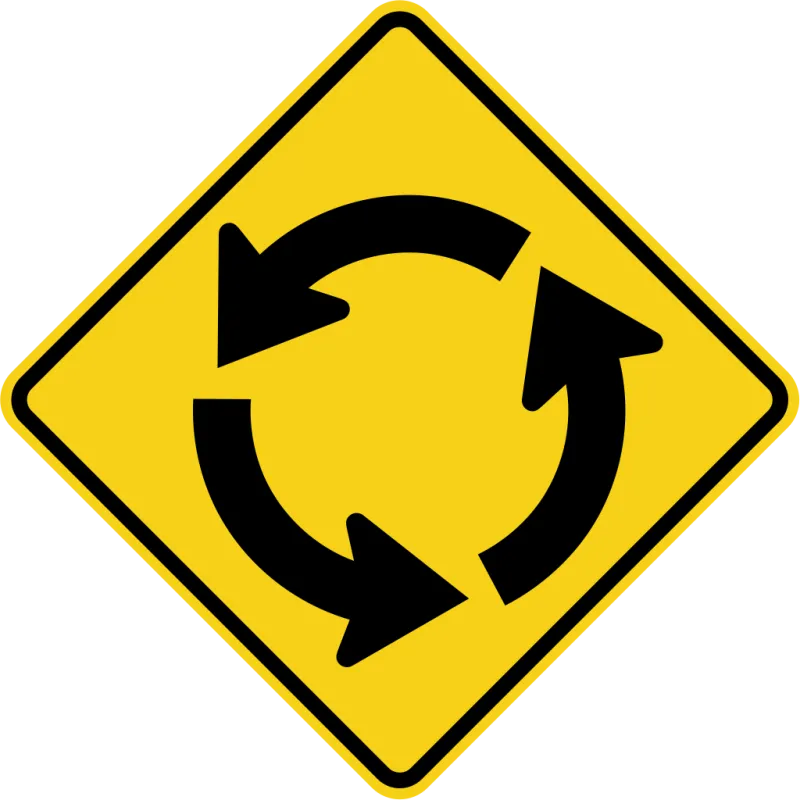 circular intersection signfoter public domain