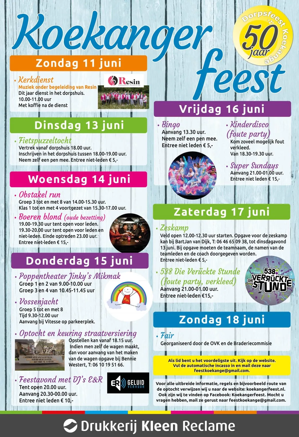 koekange feestprogramma