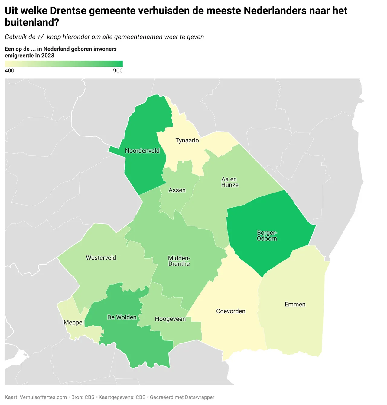 Vanuit De Wolden hoeft men niet zo nodig te emigreren, Meppel wel.