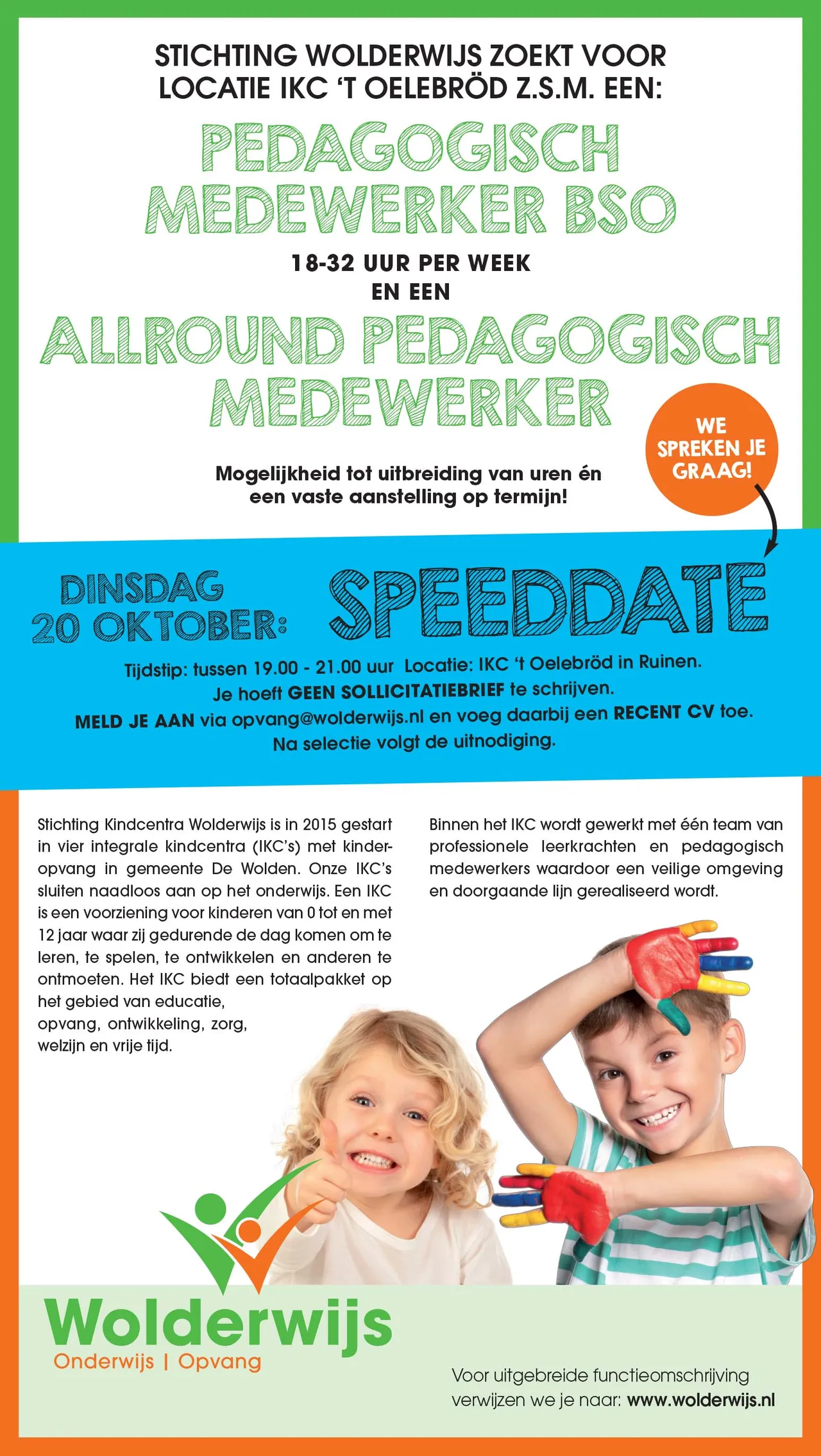wolderwijs speeddate pedagogisch medewerkers fb insta