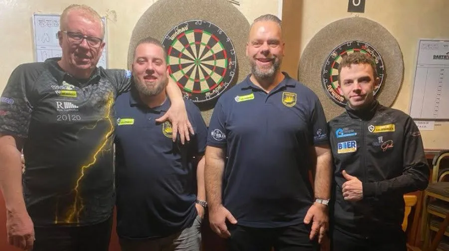 v.l.n.r. kampioen Ramon, John, Mark en William