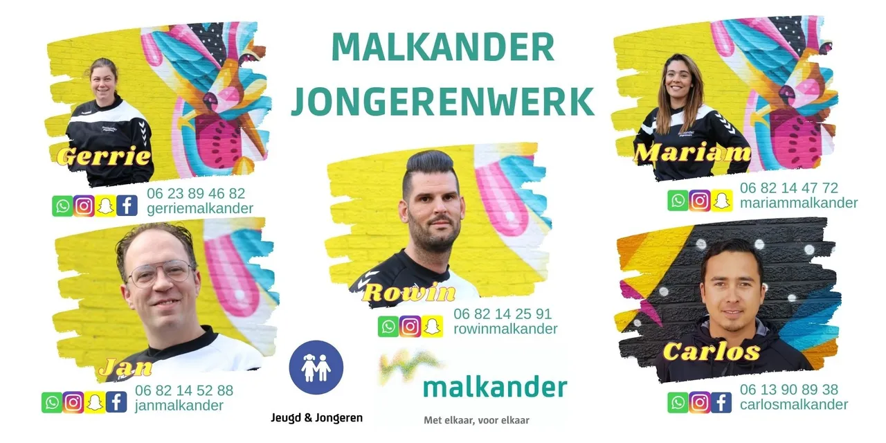 jongerenwerkers display op scholen