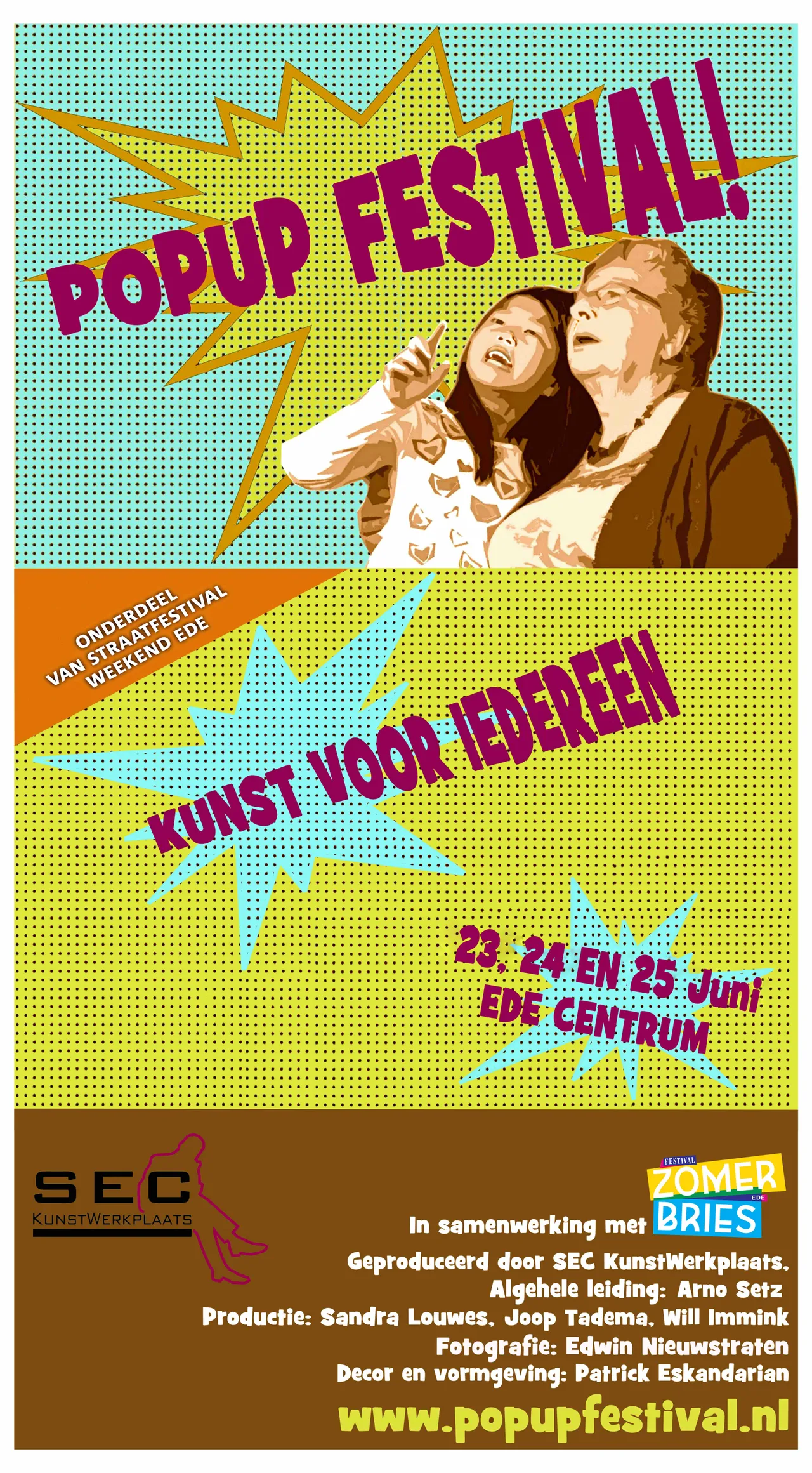 popupposter met straatfestival