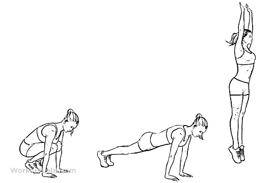 burpees femfem oefeningen buikspieroefeningen