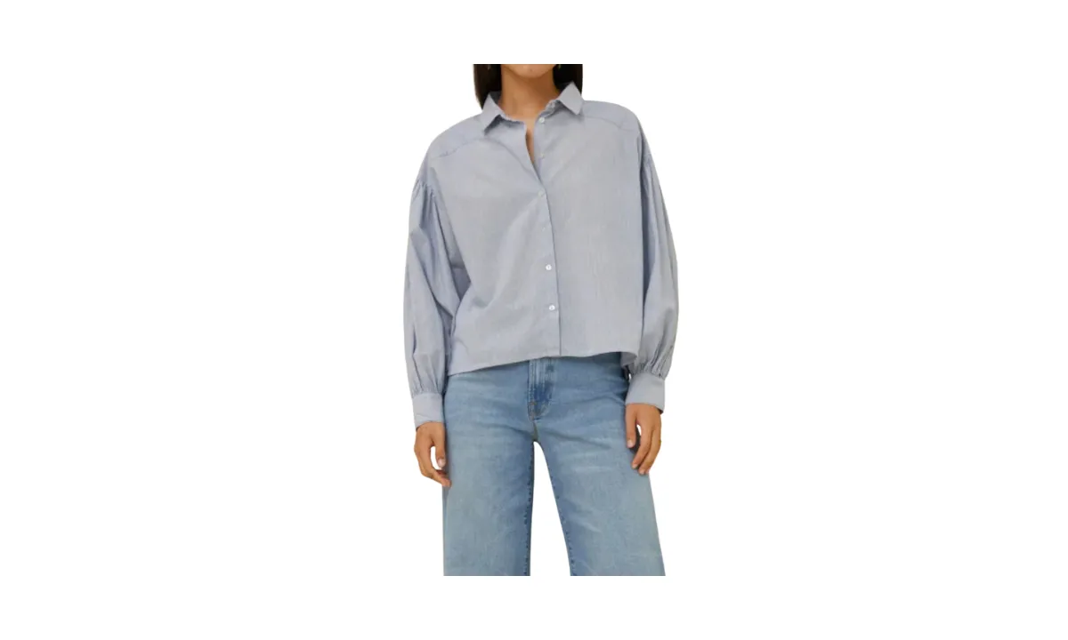 Sarah Short pin stripe blouse