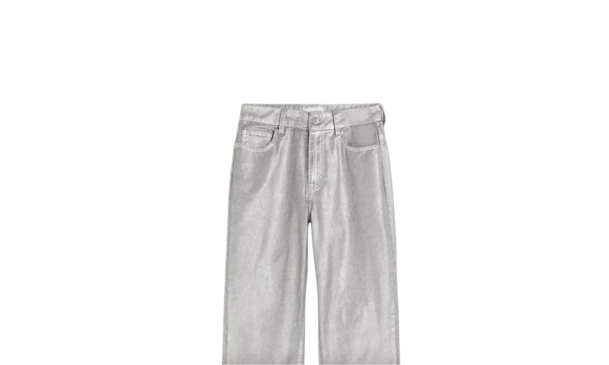 Coated Straight High Jeans