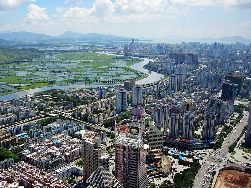 800px shenzhen cbd and river
