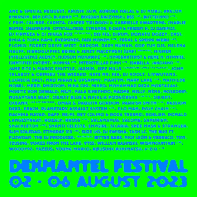 dekmantel 2023 final lineup