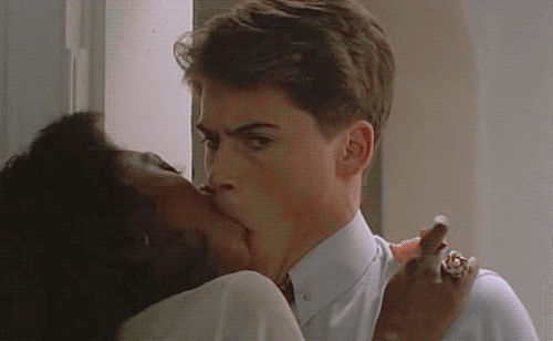 funny kissing gif